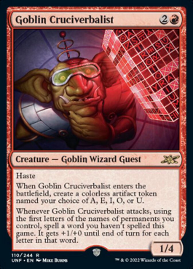Goblin Cruciverbalist by Mike Burns #110