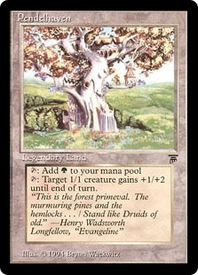 Pendelhaven
 {T}: Add {G}.
{T}: Target 1/1 creature gets +1/+2 until end of turn.