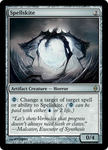 Spellskite
 {U/P}: Change a target of target spell or ability to Spellskite. ({U/P} can be paid with either {U} or 2 life.)