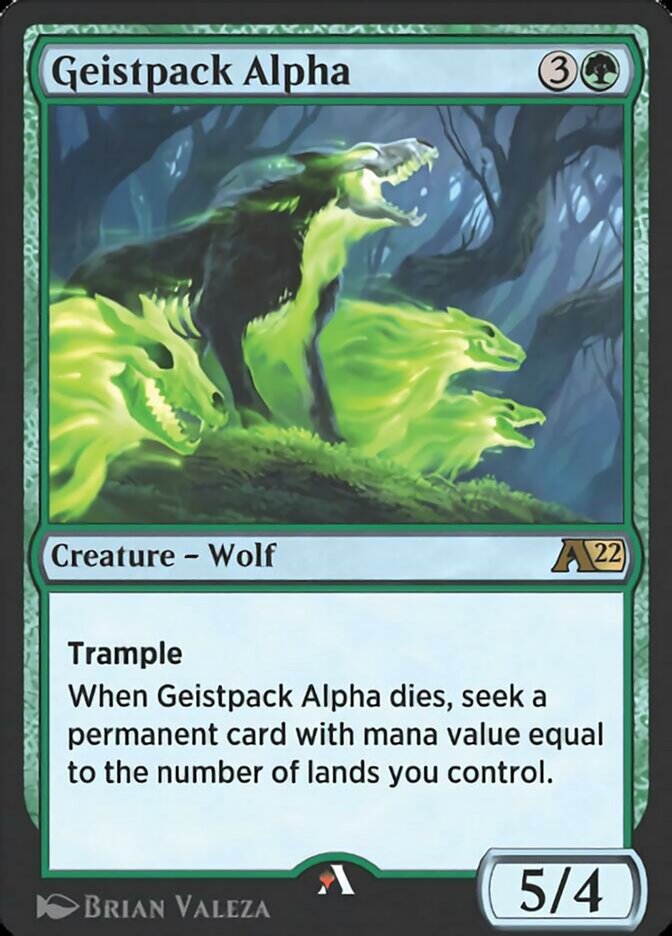 Green Wolves Full 60 Card Deck Magic the Gathering MTG -Custom Casual Deck